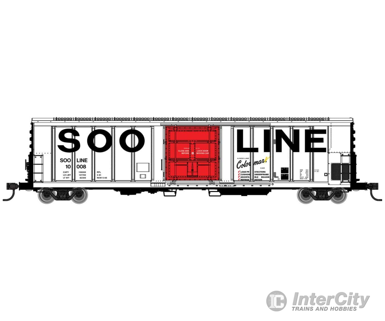 Walthers Mainline 3990 57 Mechanical Reefer - Ready To Run -- Soo Line #10008 (Colormark; White Red