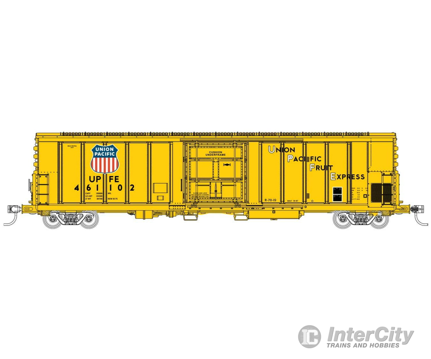 Walthers Mainline 3994 57 Mechanical Reefer - Ready To Run -- Union Pacific(R) Upfe #461102 Freight