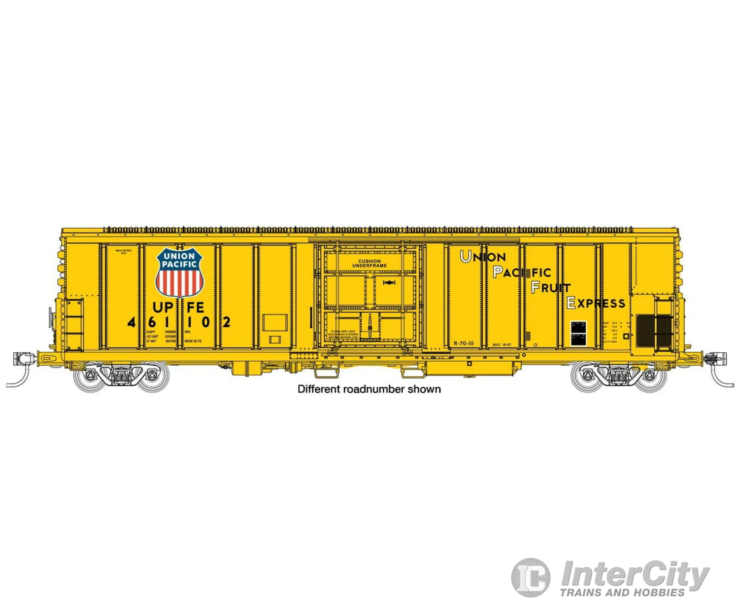 Walthers Mainline 3995 57 Mechanical Reefer - Ready To Run -- Union Pacific(R) Upfe #461125 Freight