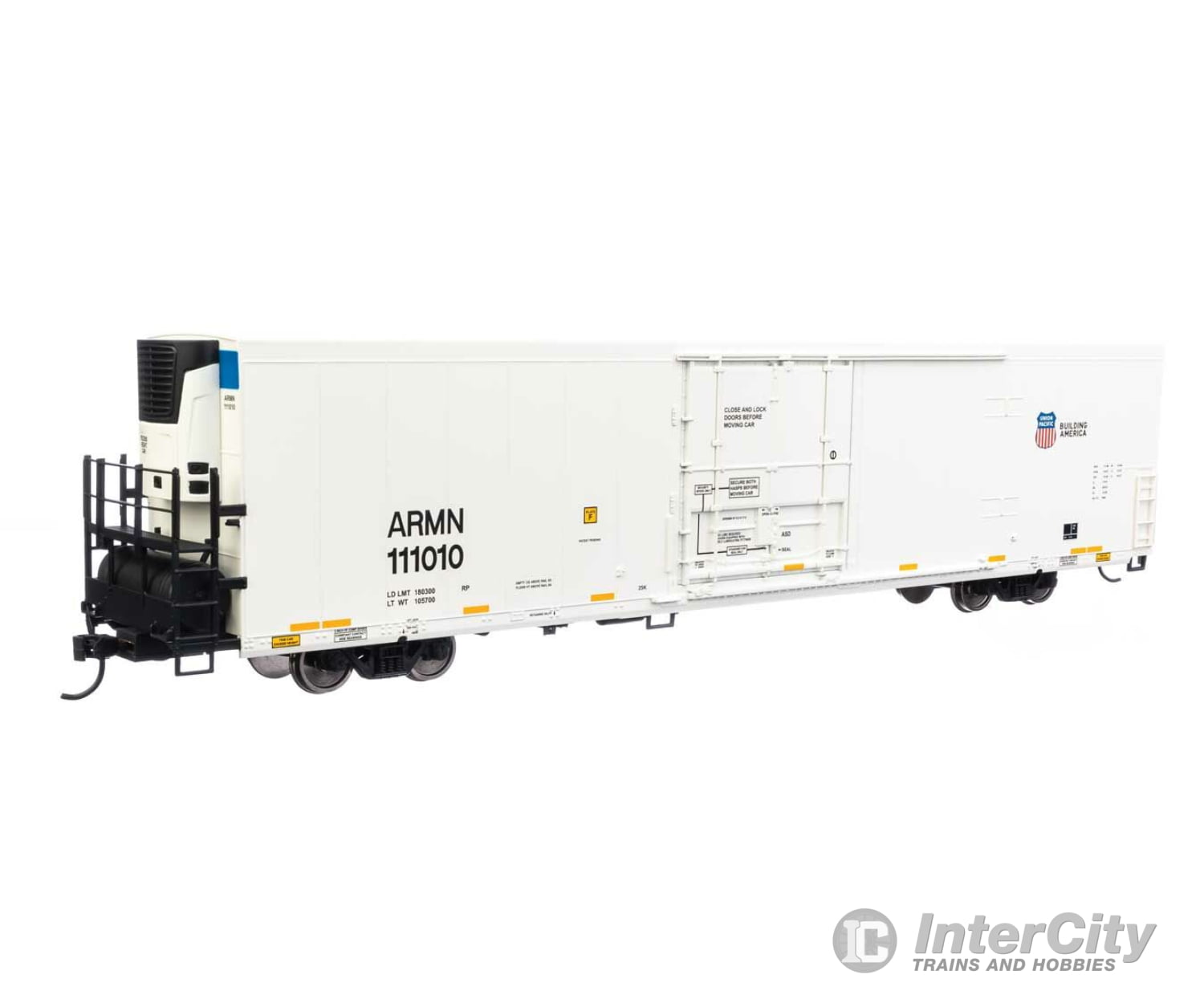 Walthers Mainline 4107 72 Modern Refrigerator Boxcar - Ready To Run -- Union Pacific(R) Armn #111010