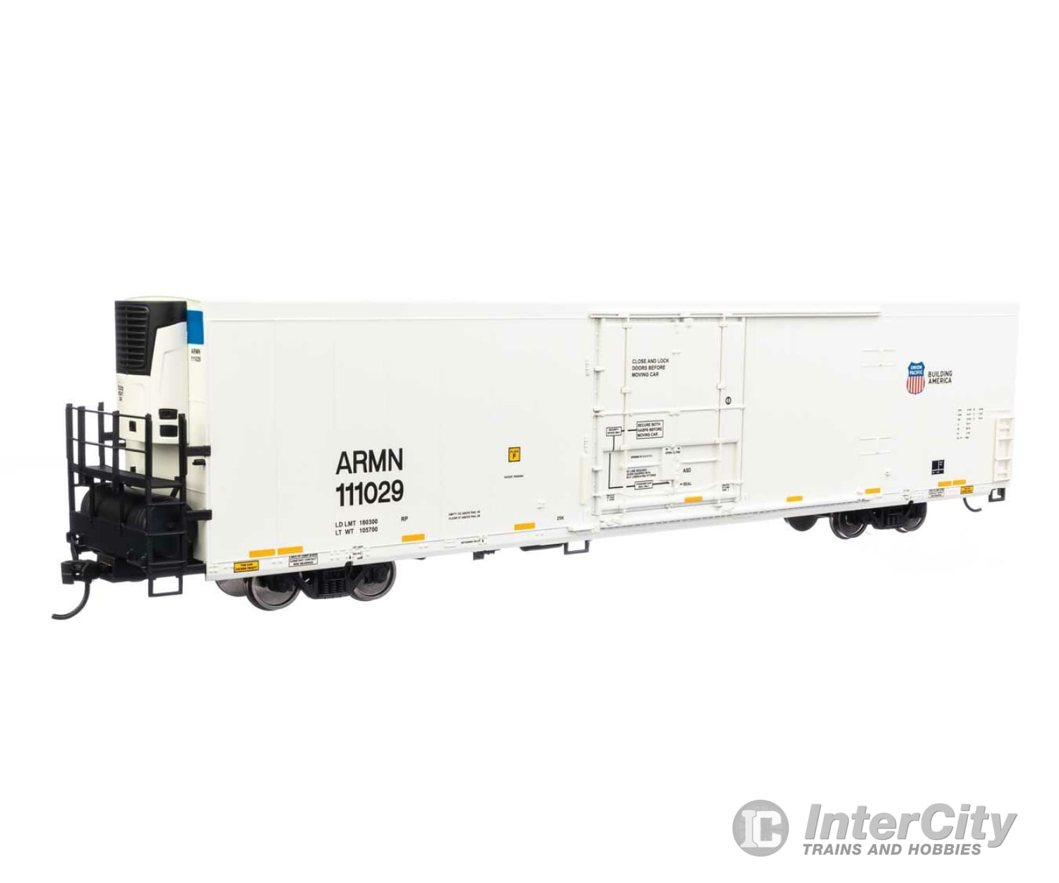 Walthers Mainline 4108 72 Modern Refrigerator Boxcar - Ready To Run -- Union Pacific(R) Armn #111029