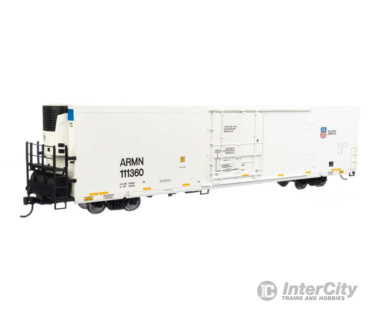 Walthers Mainline 4112 72 Modern Refrigerator Boxcar - Ready To Run -- Union Pacific(R) Armn #111360