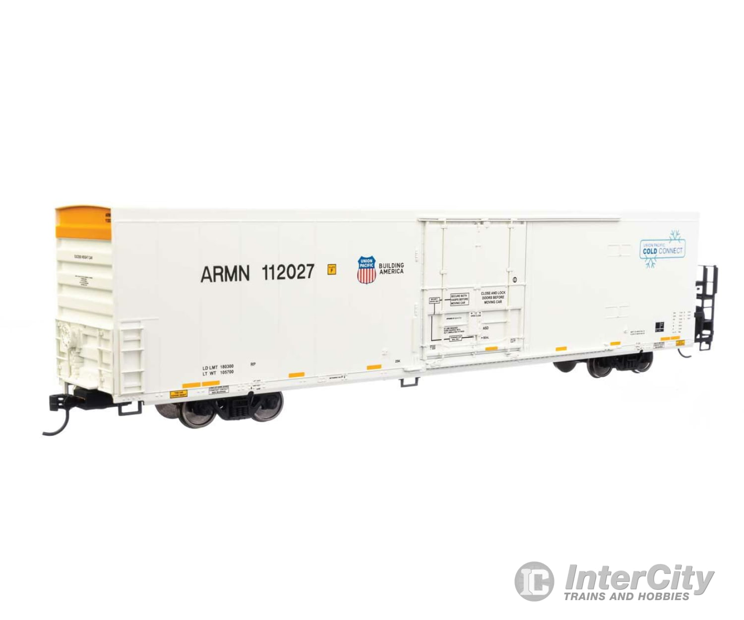 Walthers Mainline 4125 72 Modern Refrigerator Boxcar - Ready To Run -- Union Pacific(R) Armn #112027