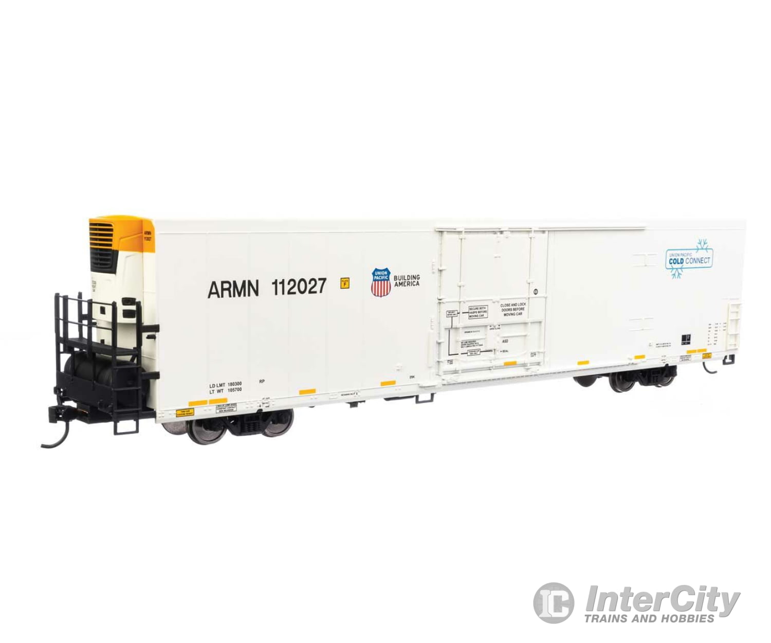 Walthers Mainline 4125 72 Modern Refrigerator Boxcar - Ready To Run -- Union Pacific(R) Armn #112027