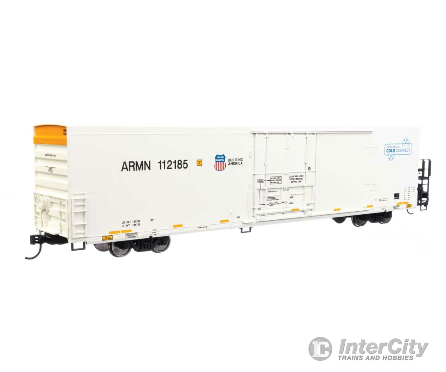 Walthers Mainline 4126 72 Modern Refrigerator Boxcar - Ready To Run -- Union Pacific(R) Armn #112185