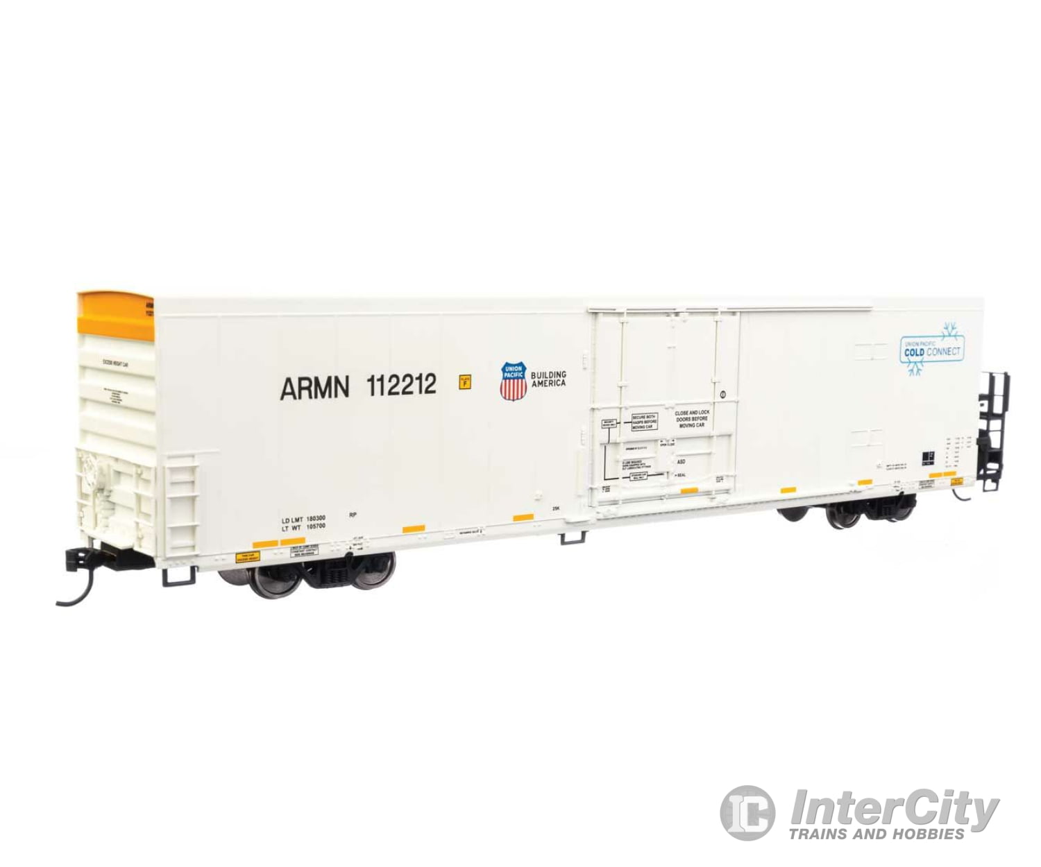 Walthers Mainline 4127 72 Modern Refrigerator Boxcar - Ready To Run -- Union Pacific(R) Armn #112212