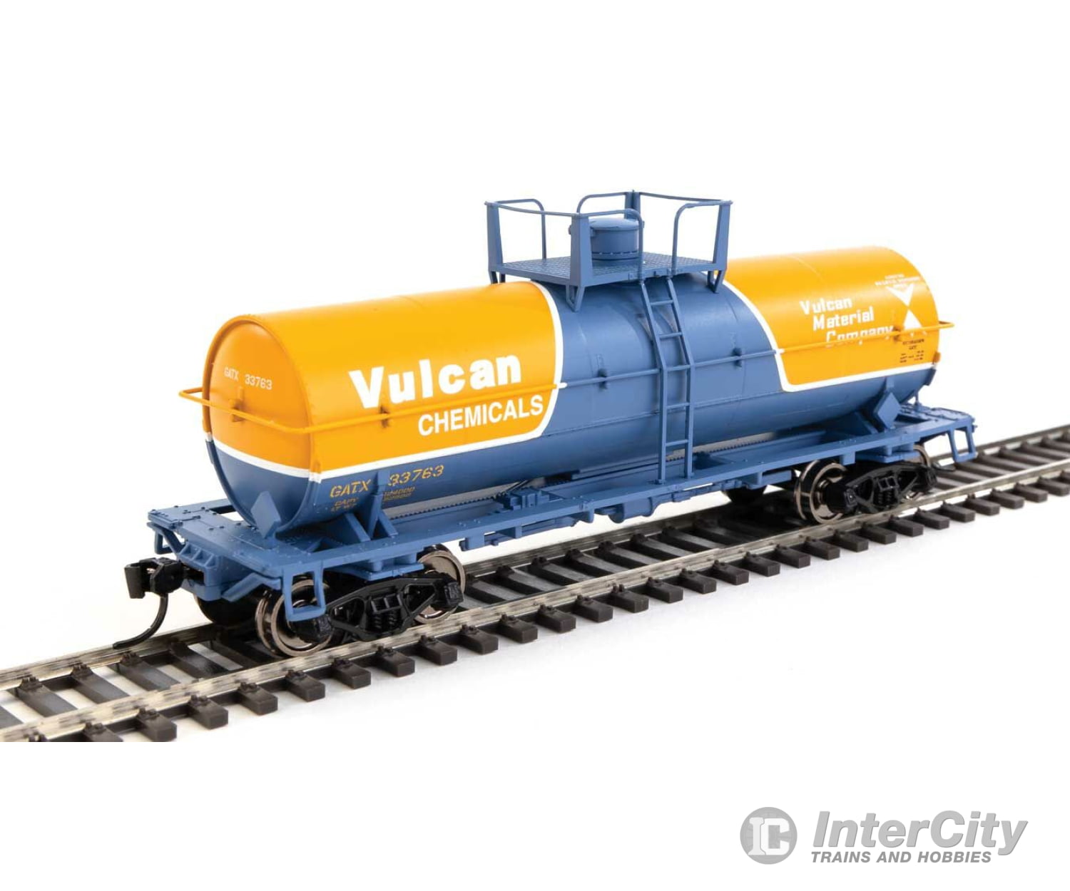 Walthers Mainline 48019 36 Chemical Tank Car - Ready To Run -- Vulcan Gatx #33763 Freight Cars