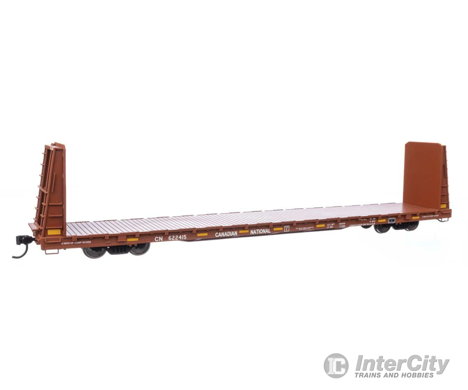 Walthers Mainline 50605 68 Bulkhead Flatcar - Ready To Run -- Canadian National #622415 Freight Cars