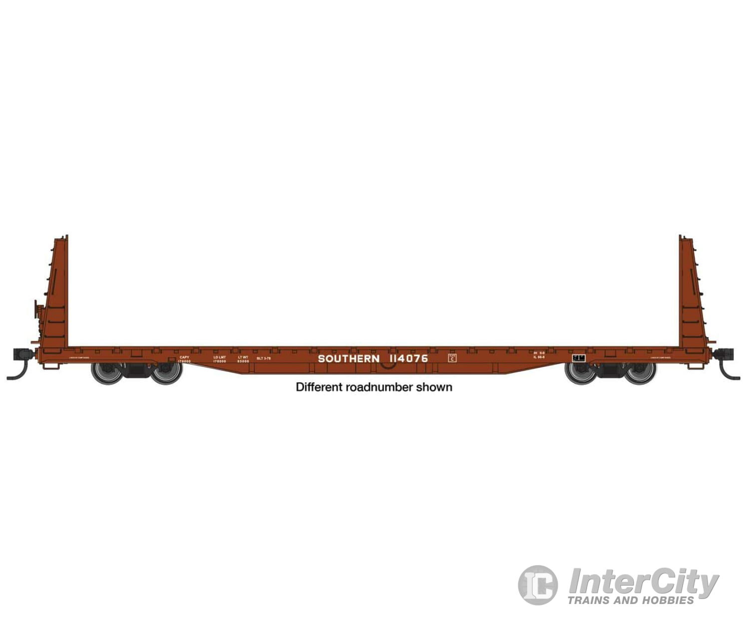 Walthers Mainline 50611 68 Bulkhead Flatcar - Ready To Run -- Southern Railway #114084 Freight Cars