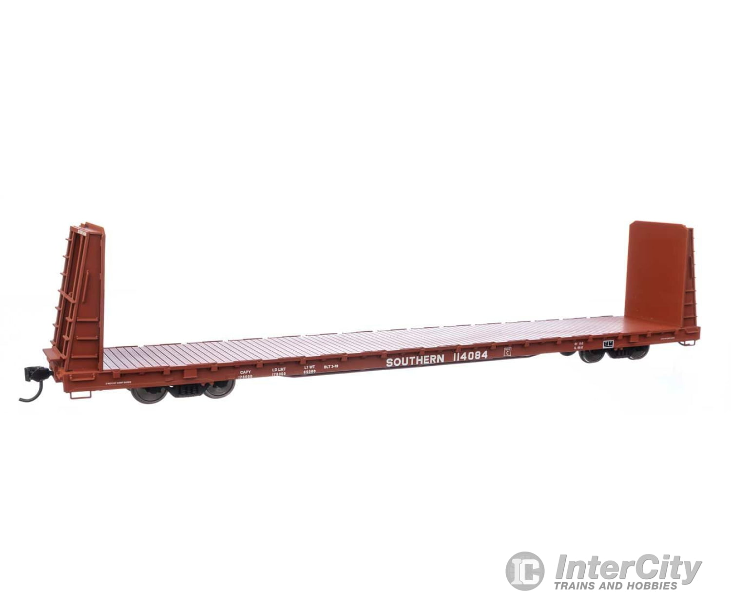 Walthers Mainline 50611 68 Bulkhead Flatcar - Ready To Run -- Southern Railway #114084 Freight Cars