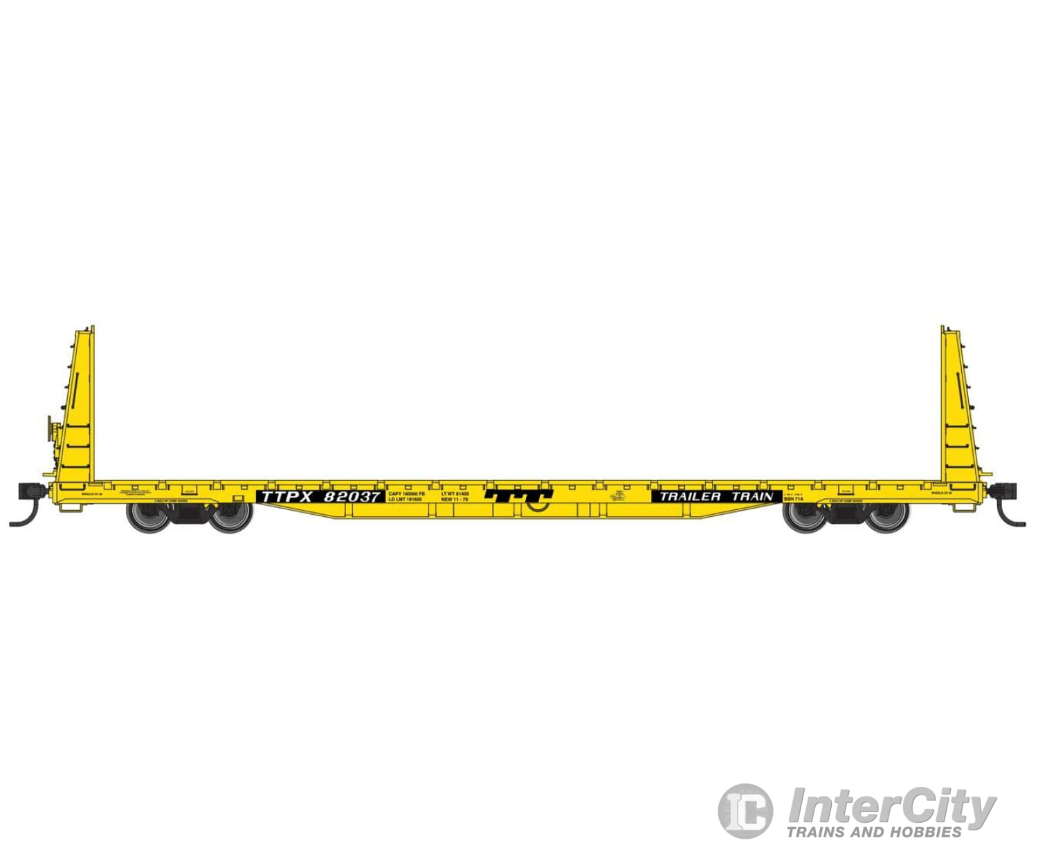 Walthers Mainline 50613 68 Bulkhead Flatcar - Ready To Run -- Ttpx #82037 Freight Cars