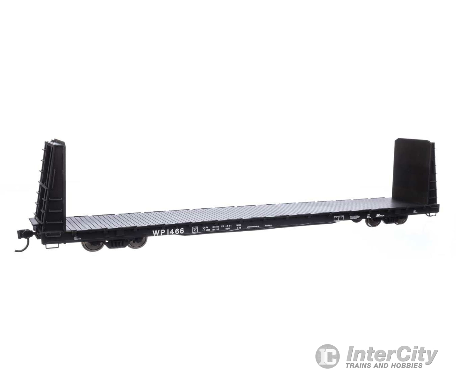 Walthers Mainline 50620 68 Bulkhead Flatcar - Ready To Run -- Western Pacific(Tm) #1466 Freight Cars