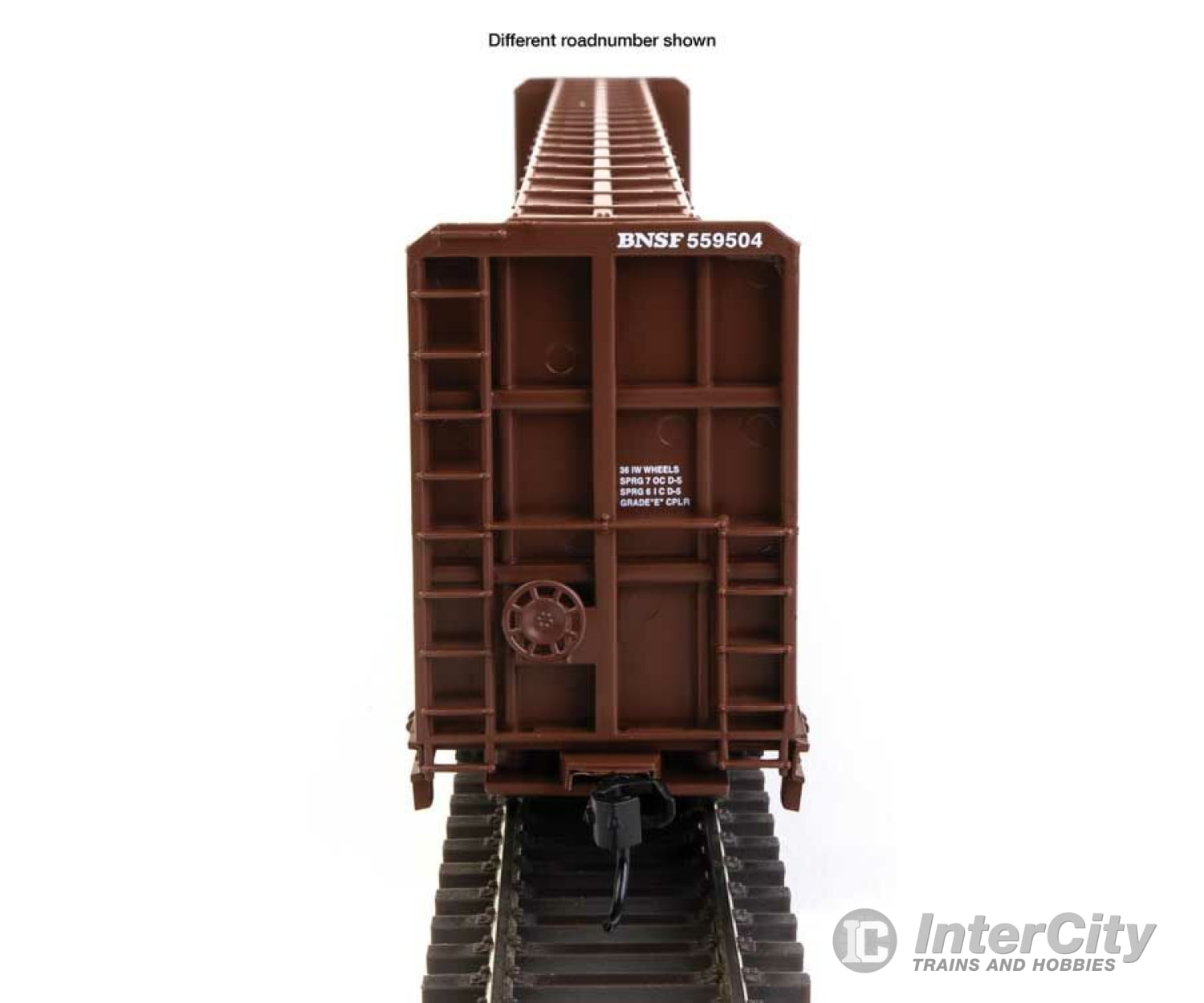 Walthers Mainline 50701 72 Centerbeam Flatcar W/Standard Beam - Ready To Run -- Bnsf #559520 Freight