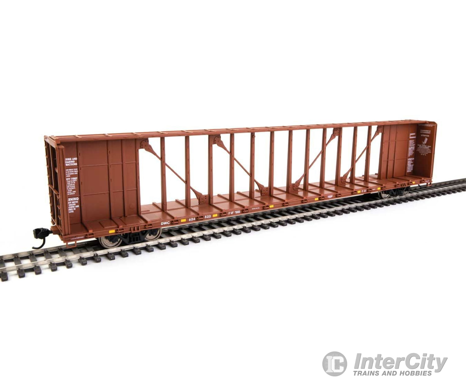 Walthers Mainline 50704 72 Centerbeam Flatcar W/Standard Beam - Ready To Run -- Duluth Winnipeg &