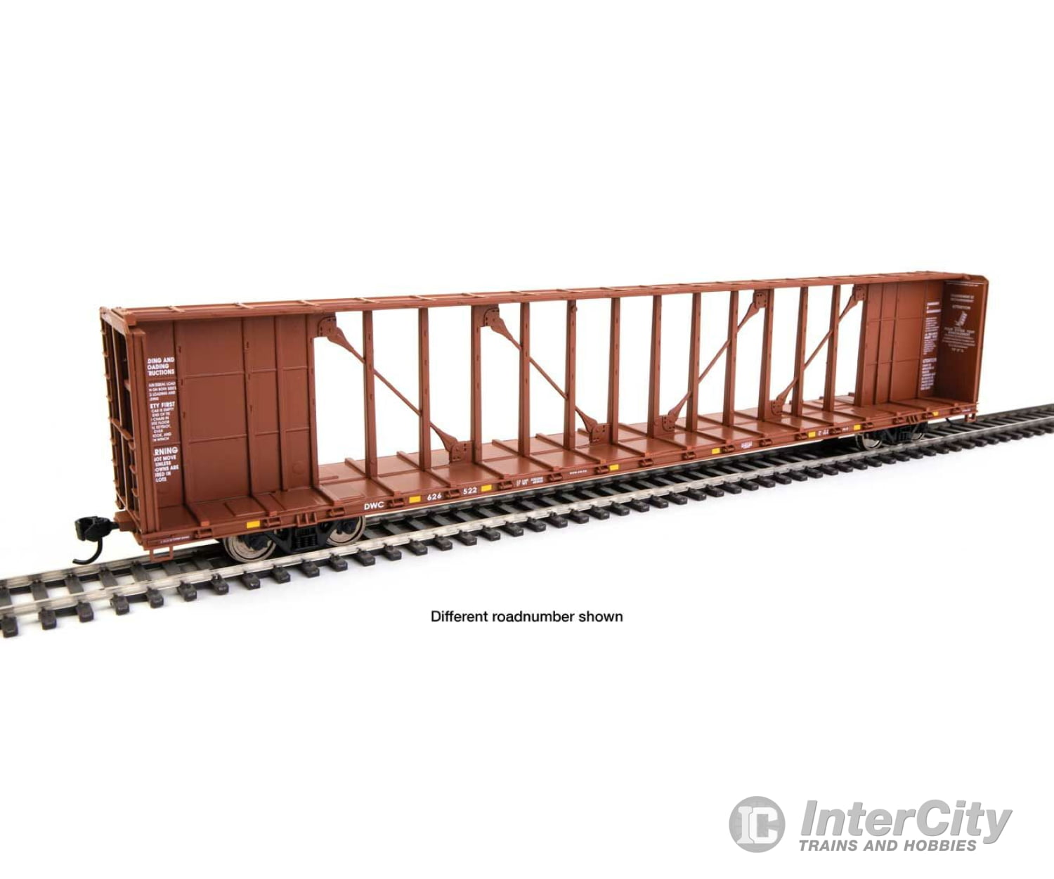 Walthers Mainline 50705 72 Centerbeam Flatcar W/Standard Beam - Ready To Run -- Duluth Winnipeg &