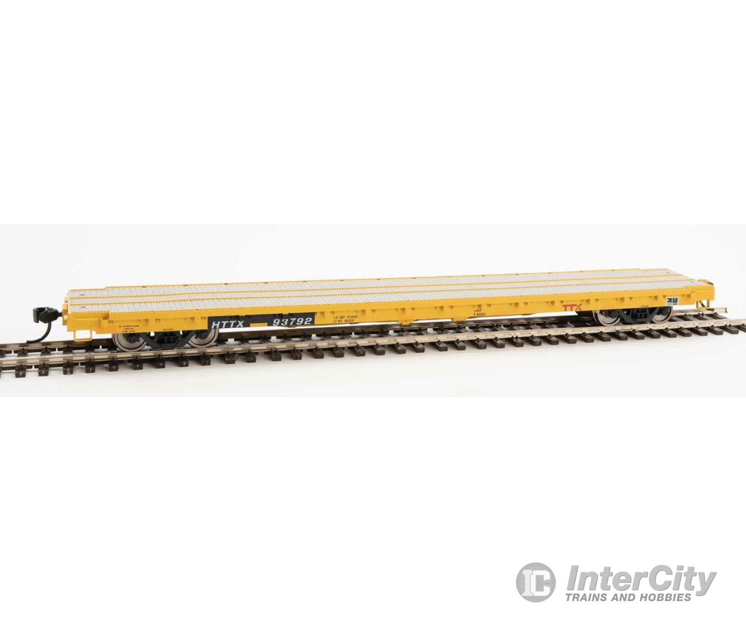 Walthers Mainline 5363 60 Pullman-Standard Flatcar - Ready To Run -- Ttx Httx #93792 (Heavy-Duty