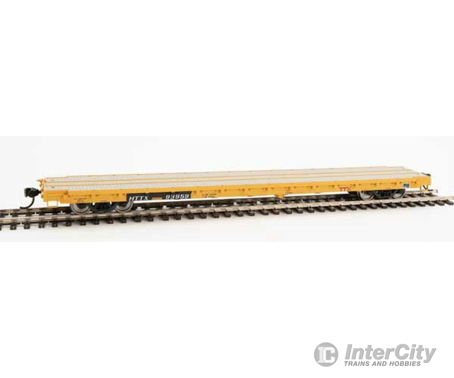 Walthers Mainline 5366 60 Pullman-Standard Flatcar - Ready To Run -- Ttx Httx #93959 (Heavy-Duty