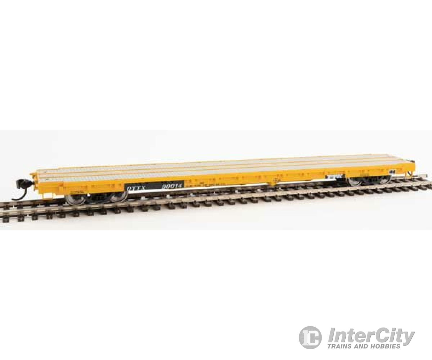 Walthers Mainline 5371 60 Pullman-Standard Flatcar - Ready To Run -- Ttx Ottx #90014 (Farm Machinery