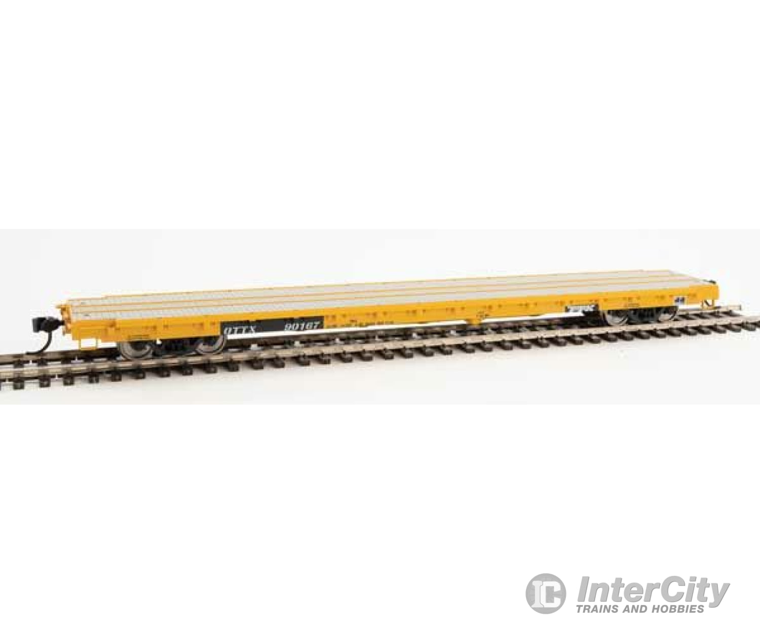 Walthers Mainline 5373 60 Pullman-Standard Flatcar - Ready To Run -- Ttx Ottx #90167 (Farm Machinery