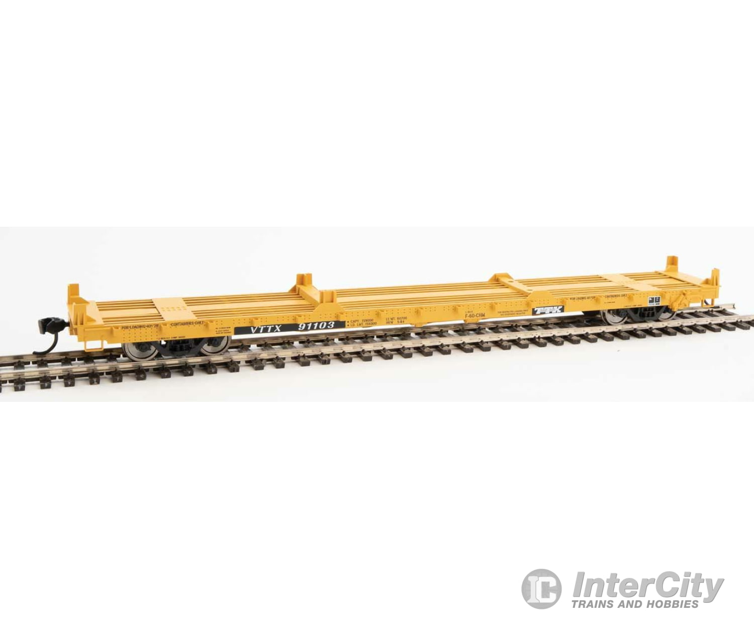 Walthers Mainline 5380 60 Pullman-Standard Flatcar - Ready To Run -- Trailer-Train Vttx #91103 (20 &