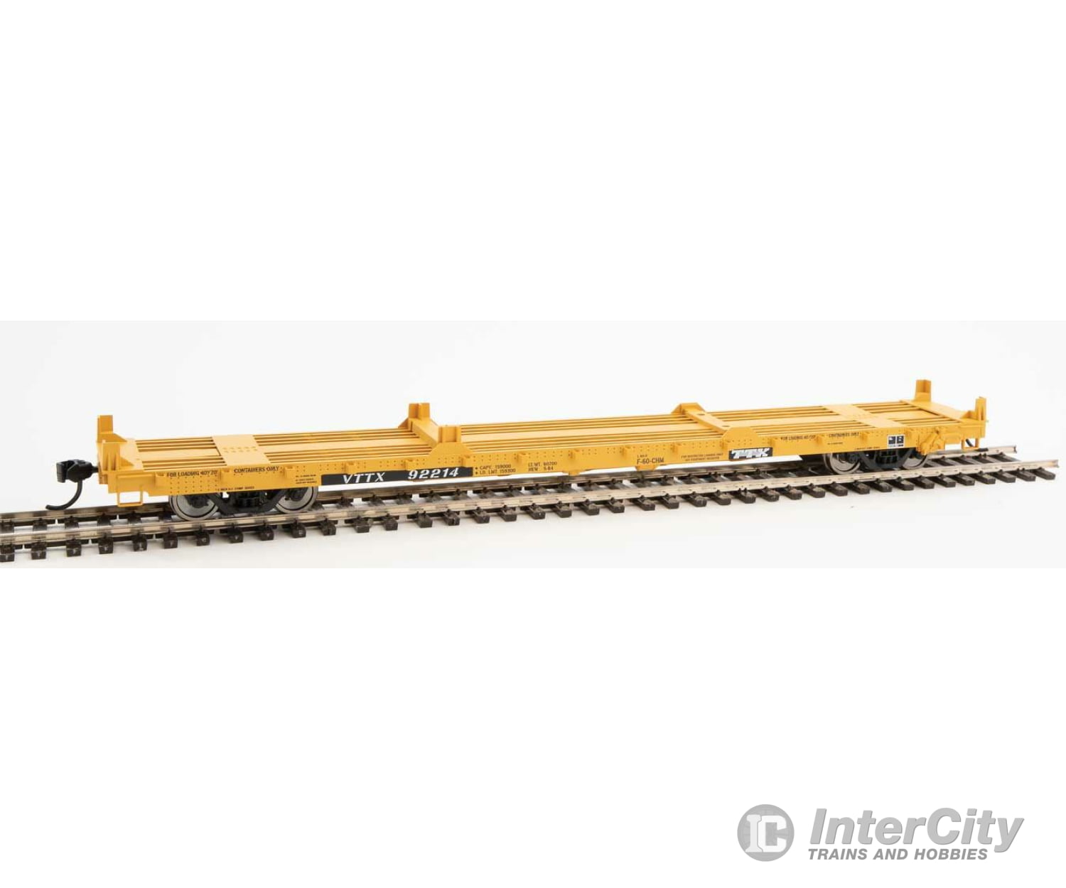 Walthers Mainline 5382 60 Pullman-Standard Flatcar - Ready To Run -- Trailer-Train Vttx #92214 (20 &