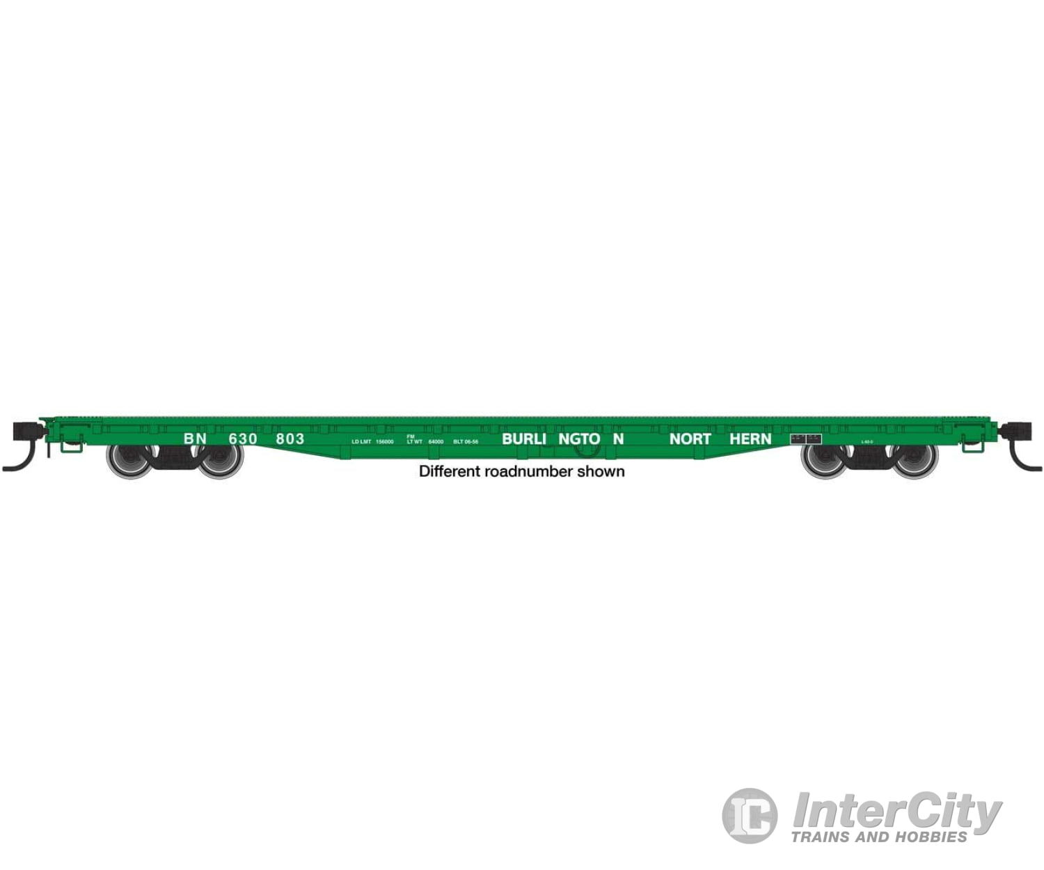 Walthers Mainline 5388 60 Pullman-Standard Flatcar - Ready To Run -- Burlington Northern #630820