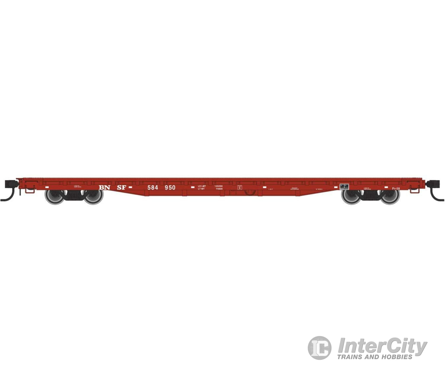 Walthers Mainline 5391 60 Pullman-Standard Flatcar - Ready To Run -- Bnsf #584950 Freight Cars