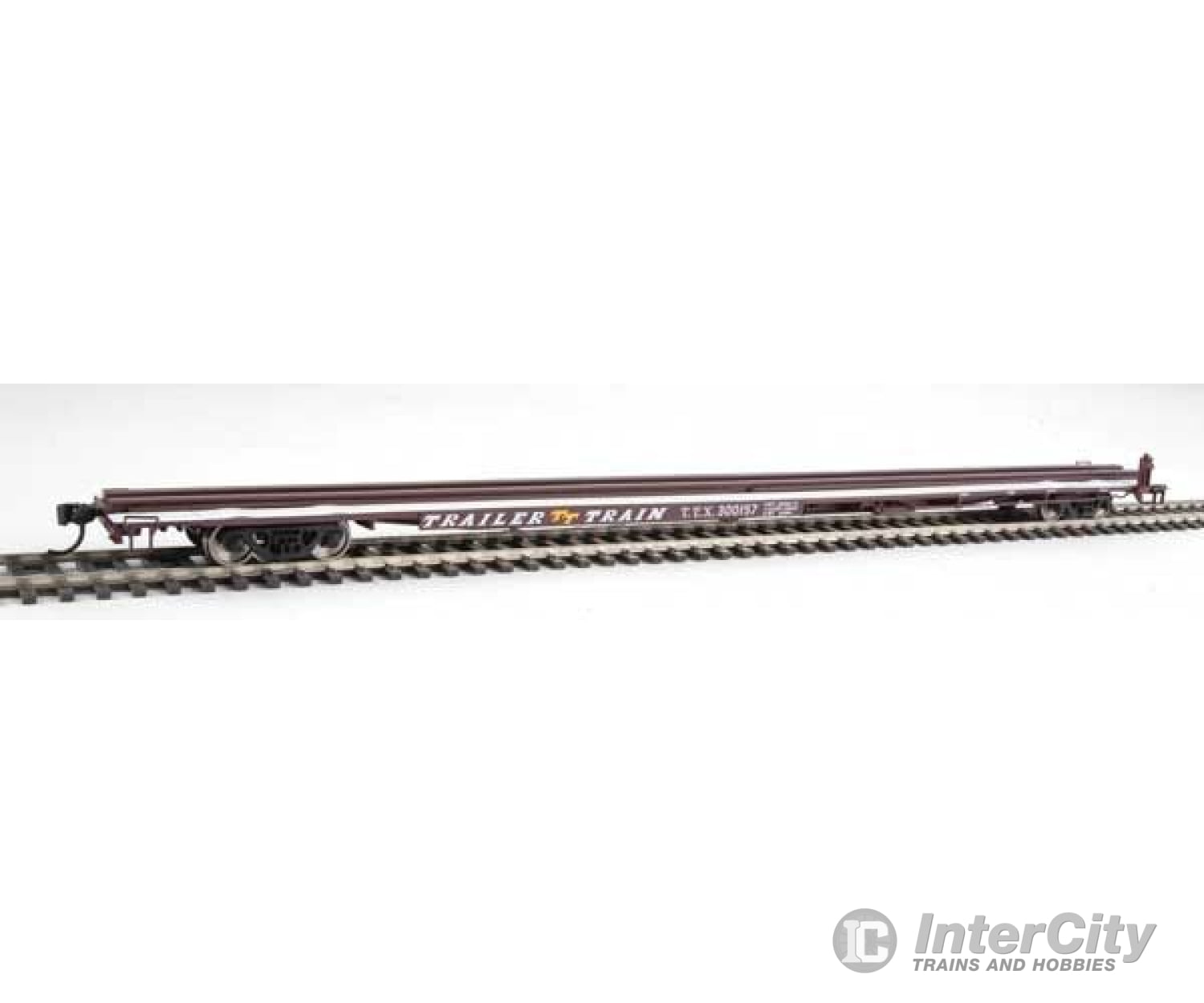 Walthers Mainline 5537 85 General American G85 Flatcar - Ready To Run -- Ttx (Brown) #300157 Freight