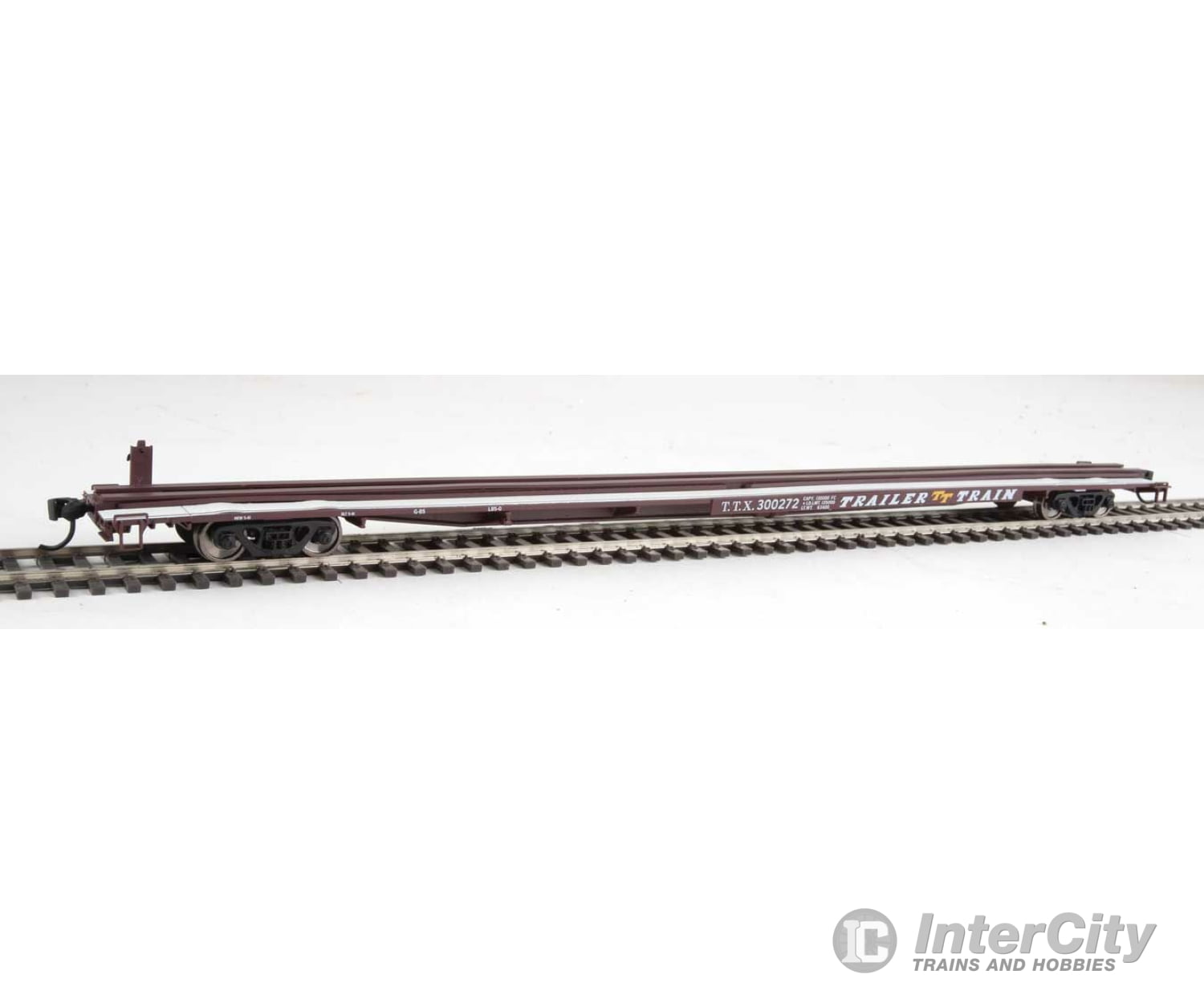 Walthers Mainline 5538 85 General American G85 Flatcar - Ready To Run -- Ttx (Brown) #300272 Freight