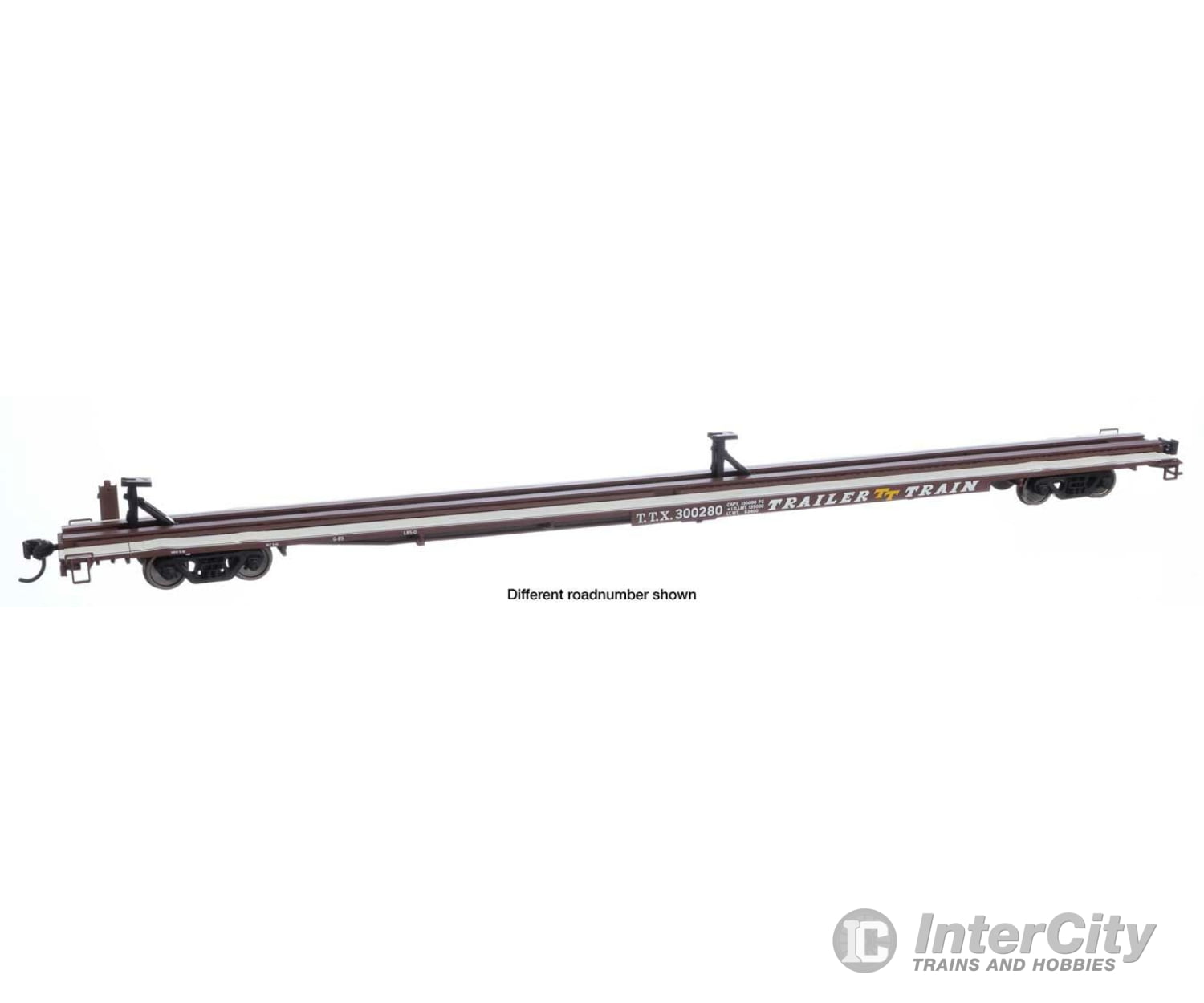 Walthers Mainline 5563 85 General American G85 Flatcar - Ready To Run -- Ttx (Brown) #300129 Freight