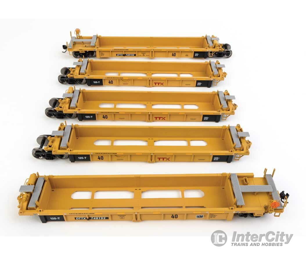 Walthers Mainline 55668 Thrall 5-Unit Rebuilt 40 Well Car - Ready To Run -- Ttx Dttx #748192 Small