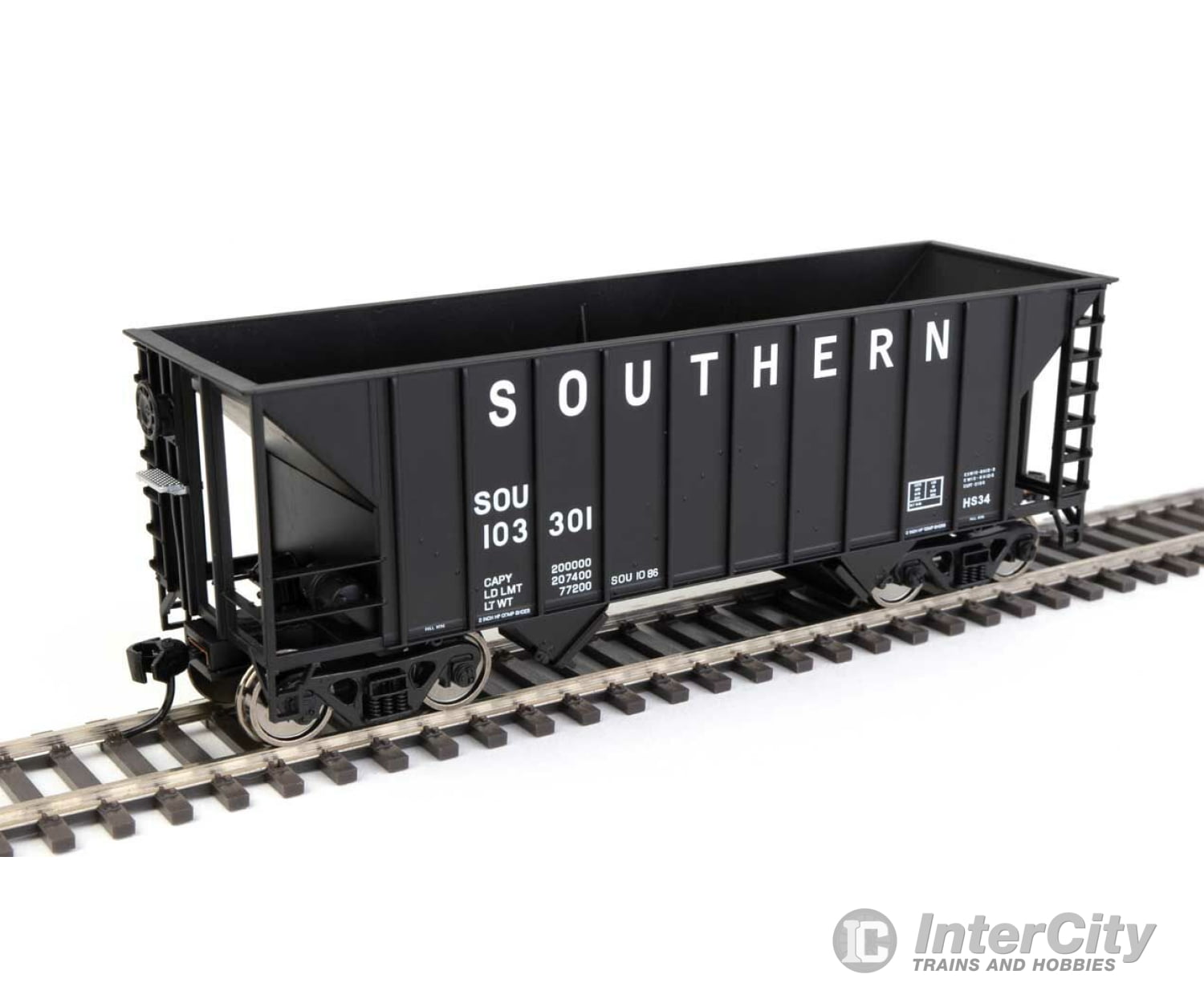 Walthers Mainline 56616 34 100-Ton 2-Bay Hopper - Ready To Run -- Southern Railway #103301 (Black)