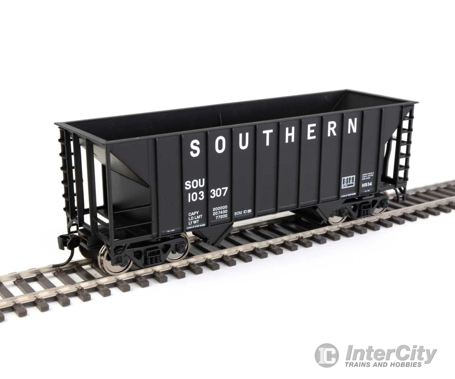 Walthers Mainline 56617 34 100-Ton 2-Bay Hopper - Ready To Run -- Southern Railway #103307 (Black)