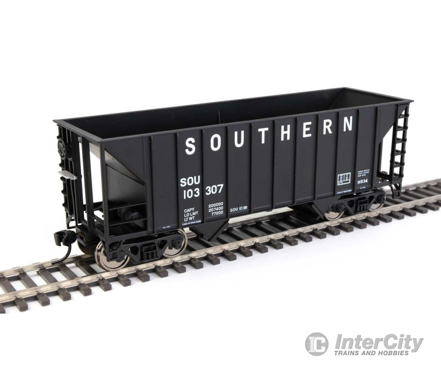 Walthers Mainline 56617 34 100-Ton 2-Bay Hopper - Ready To Run -- Southern Railway #103307 (Black)