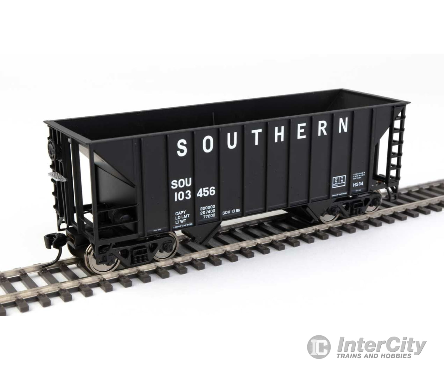 Walthers Mainline 56619 34 100-Ton 2-Bay Hopper - Ready To Run -- Southern Railway #103456 (Black)