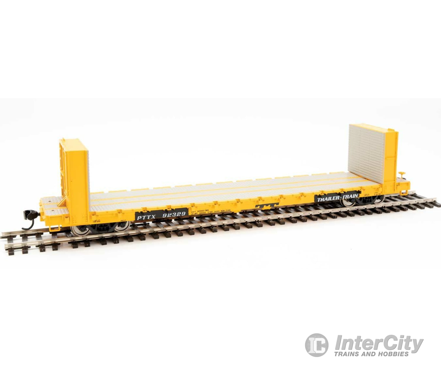 Walthers Mainline 5849 60 Pullman-Standard Bulkhead Flatcar (48 Il) - Ready To Run -- Pttx #92329