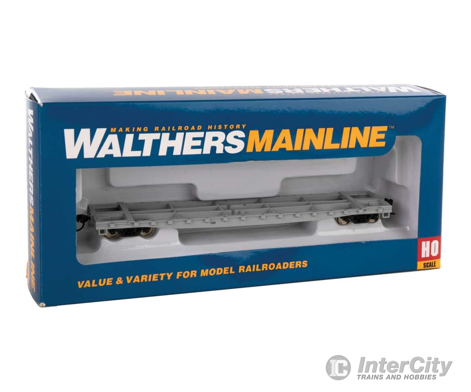 Walthers Mainline 5900 53 Gsc Bulkhead Flatcar - Ready To Run -- Undecorated Freight Cars