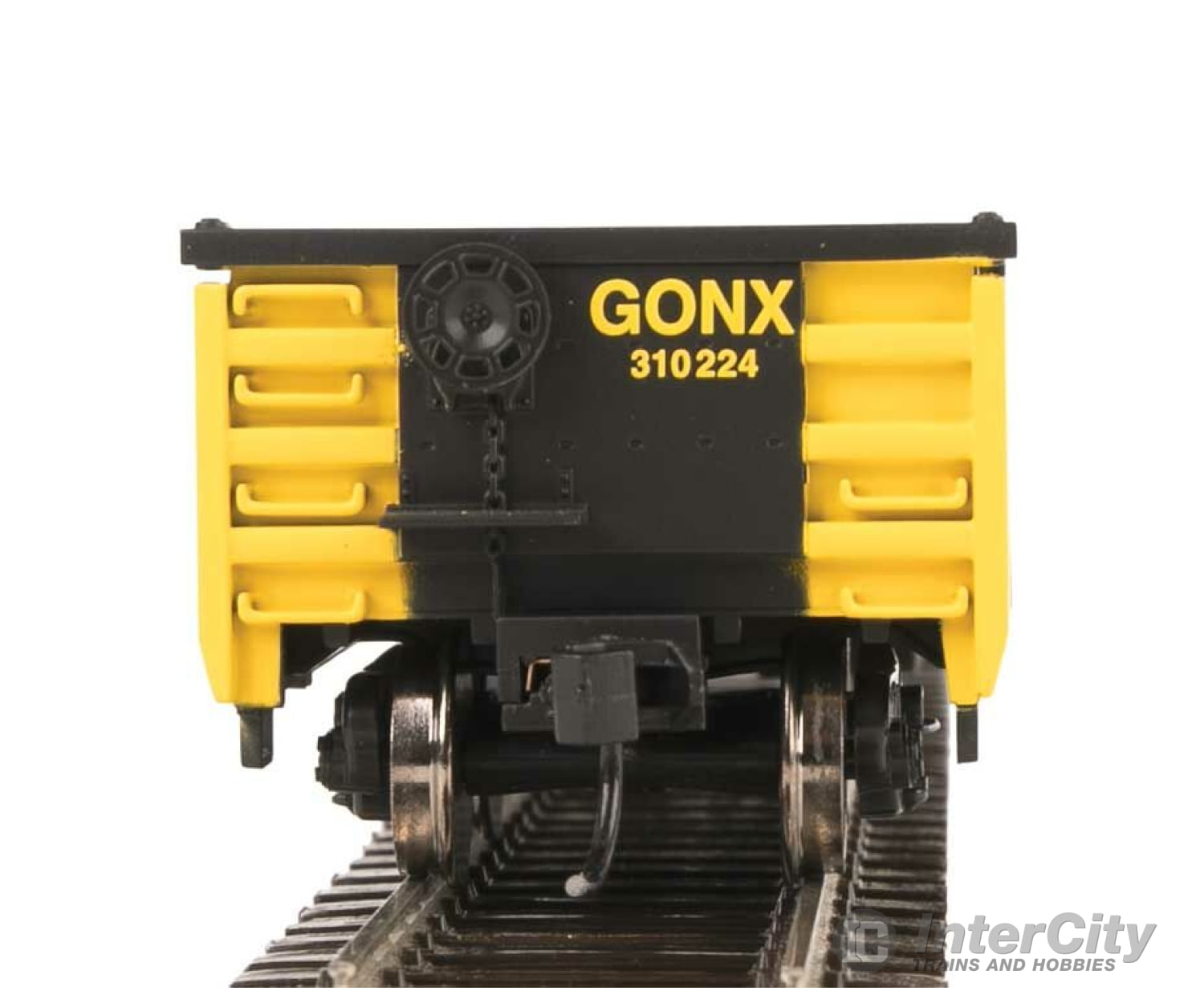 Walthers Mainline 6278 53 Railgon Gondola - Ready To Run -- Gonx #310224 (As-Built; Black Yellow)