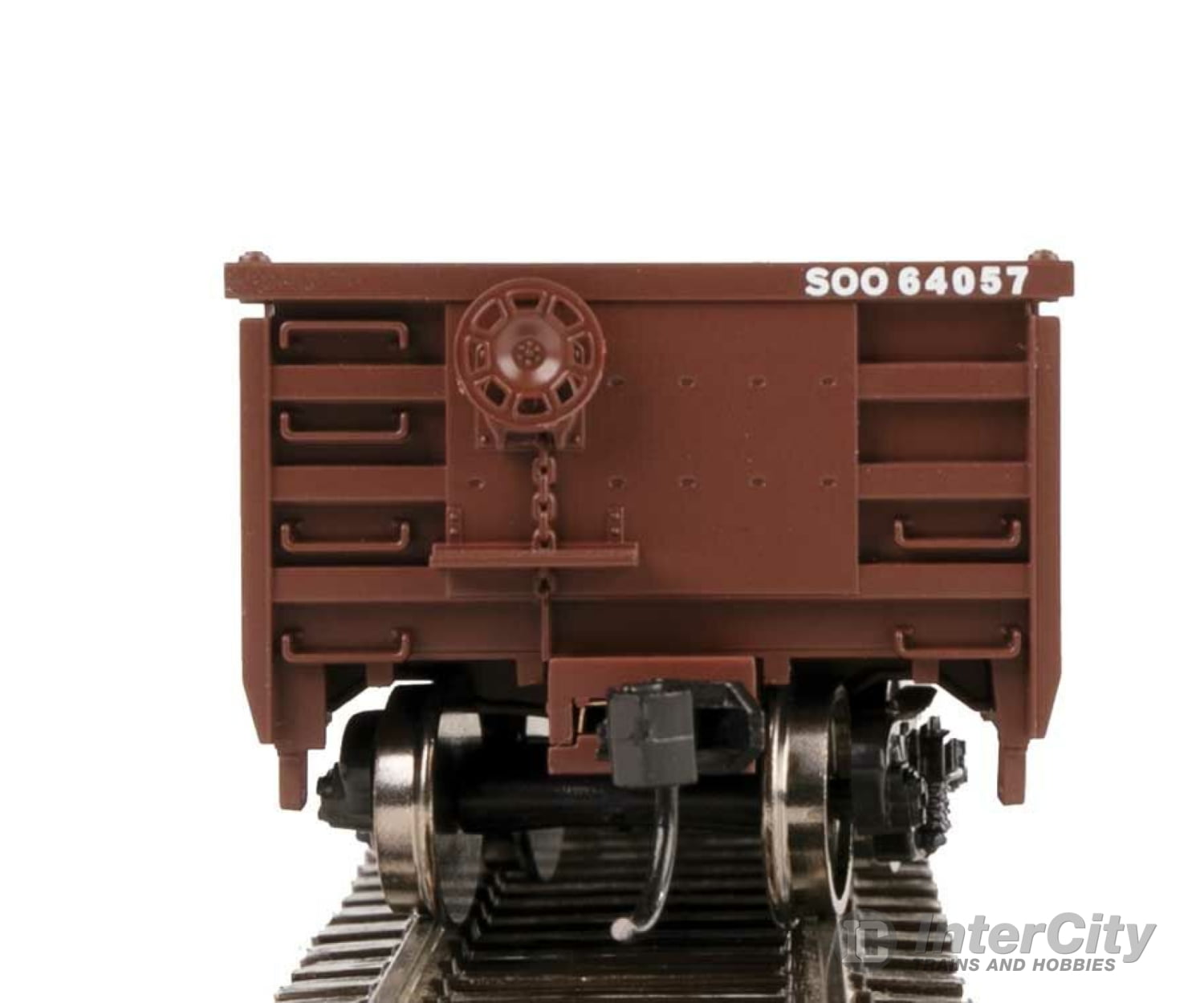 Walthers Mainline 6285 53 Railgon Gondola - Ready To Run -- Soo Line #64057 (Oxide White Large Name)