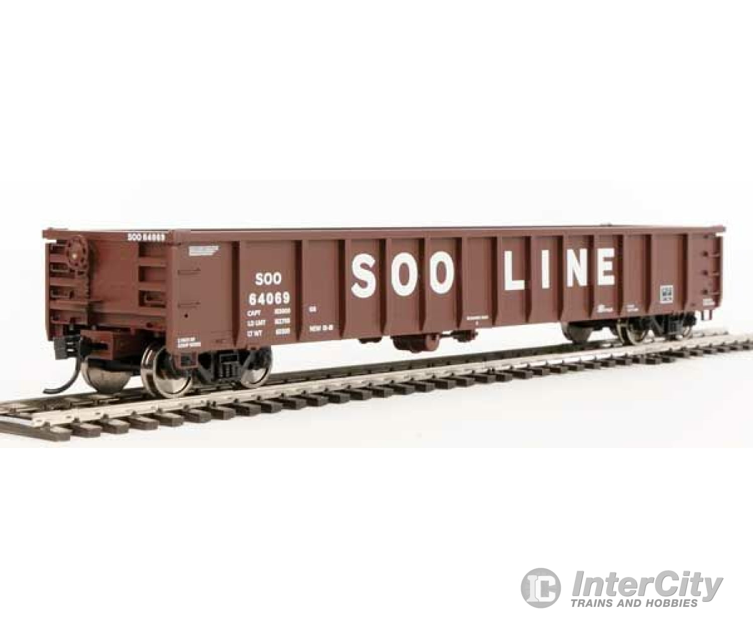 Walthers Mainline 6286 53 Railgon Gondola - Ready To Run -- Soo Line #64069 (Oxide White; Large