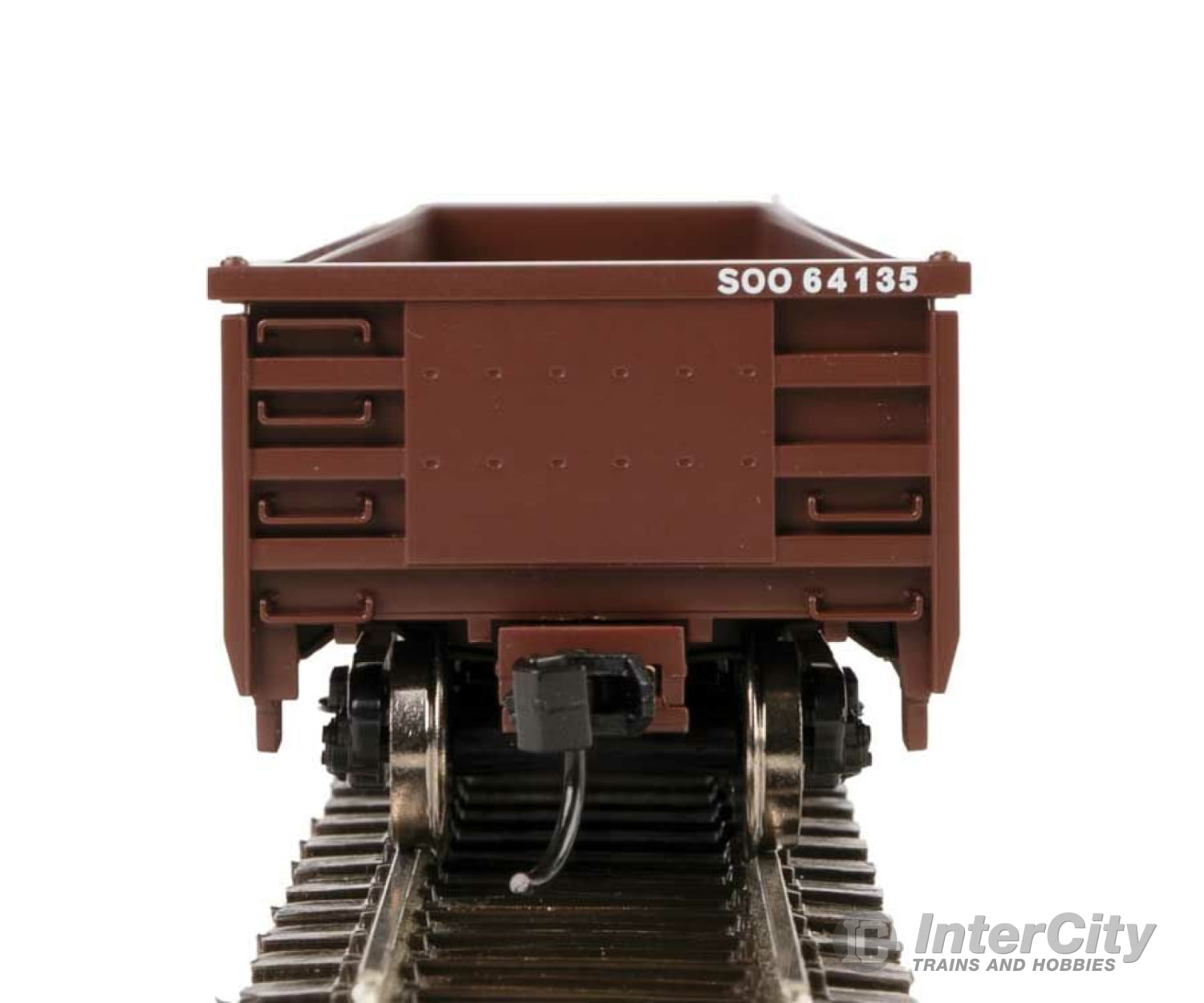 Walthers Mainline 6288 53 Railgon Gondola - Ready To Run -- Soo Line #64135 (Oxide White Large Name)