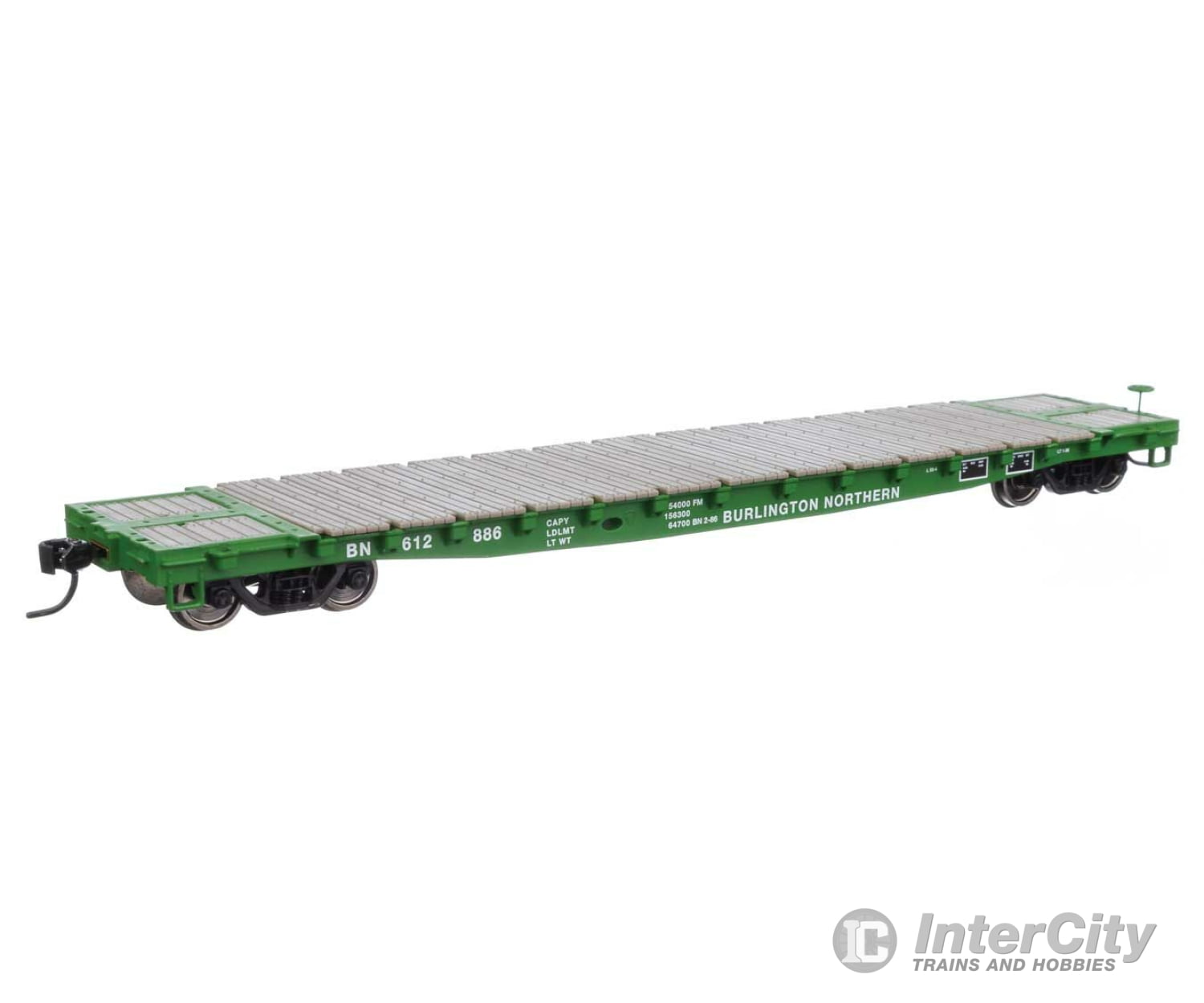 Walthers Mainline 6603 53 Gsc Flatcar - Ready To Run -- Burlington Northern #612886 Freight Cars