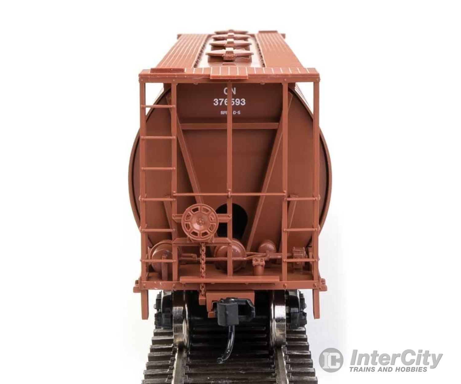 Walthers Mainline 7839 59 Cylindrical Hopper - Ready To Run -- Canadian National #376593 Freight