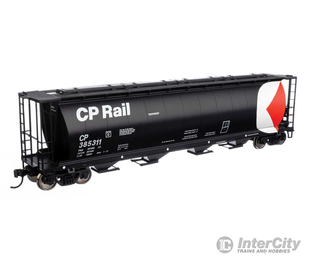 Walthers Mainline 7882 59 Cylindrical Hopper - Ready To Run -- Canadian Pacific #385311 (Black White