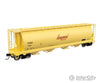 Walthers Mainline 7898 59 Cylindrical Hopper - Ready To Run -- Honeymead #1020 (Yellow Black Red