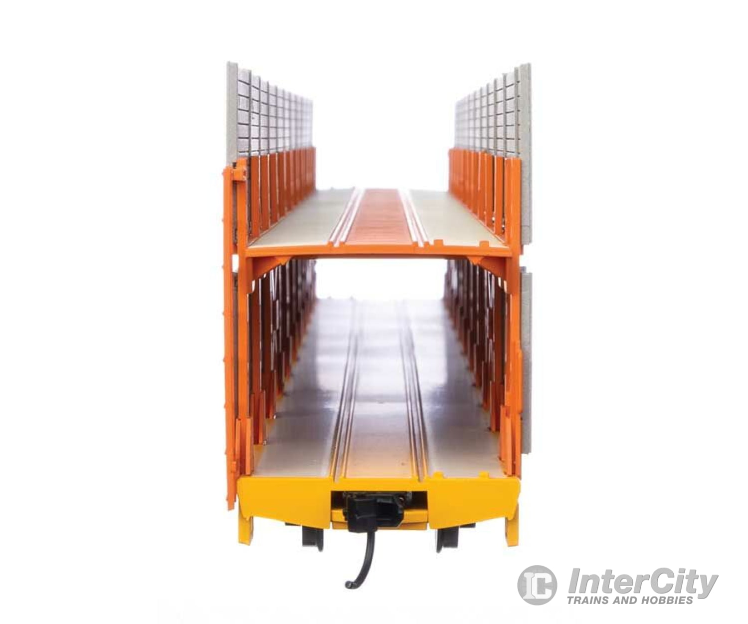 Walthers Mainline 8113 89 Flatcar W/Bi-Level Shielded Auto Rack - Ready To Run -- Illinois Central