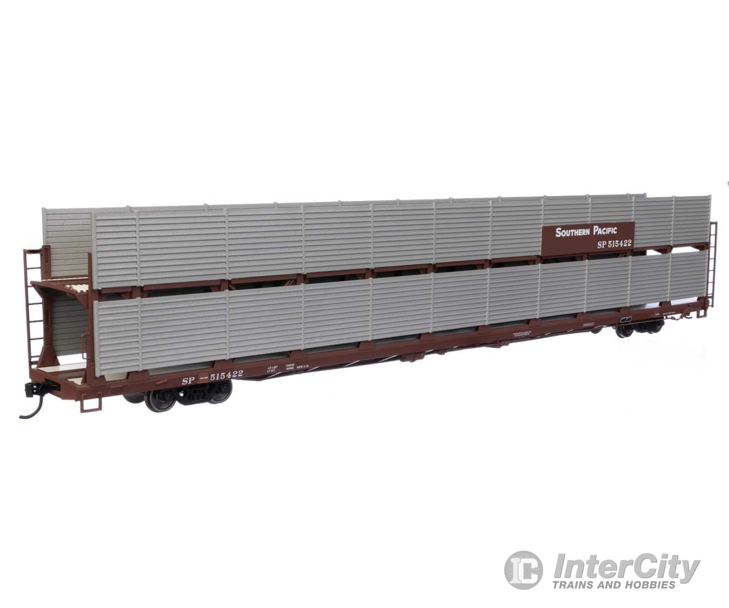 Walthers Mainline 8126 89 Flatcar W/Bi-Level Shielded Auto Rack - Ready To Run -- Southern