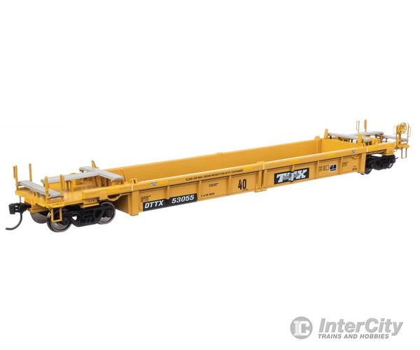 Walthers Mainline 8420 Thrall Rebuilt 40 Well Car - Ready To Run -- Ttx Dttx #53055 Small Black &