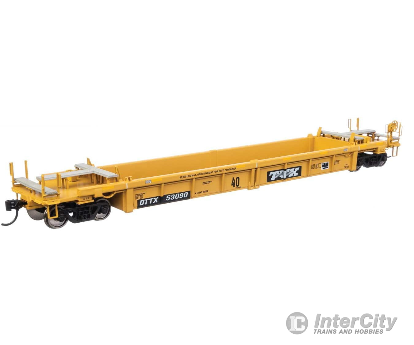 Walthers Mainline 8421 Thrall Rebuilt 40 Well Car - Ready To Run -- Ttx Dttx #53090 Small Black &
