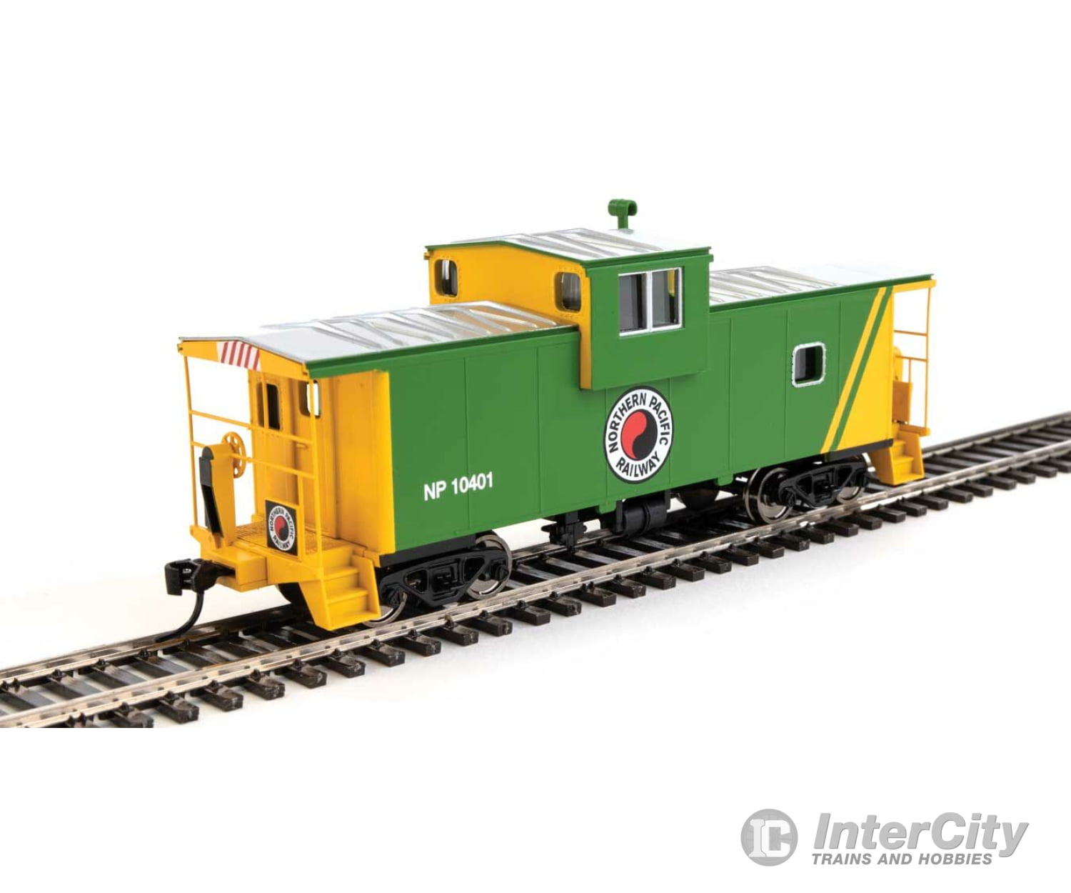 Walthers Mainline 8718 International Extended Wide-Vision Caboose - Ready To Run -- Northern Pacific